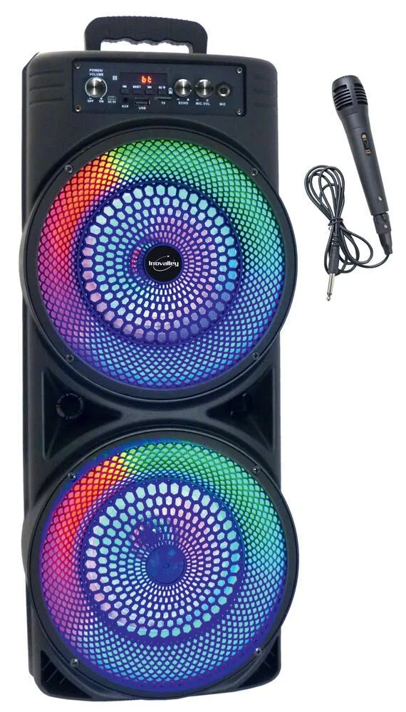 ENCEINTE KARAOKE LUMINEUSE RGB BLUETOOTH