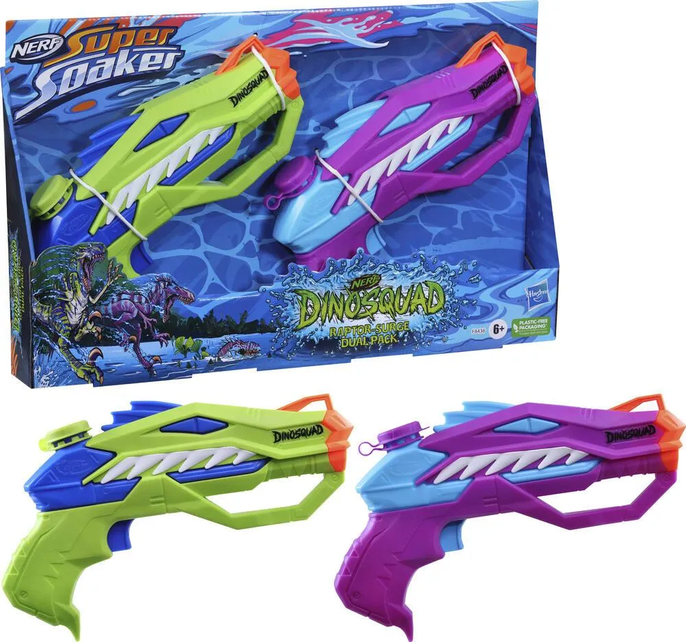 NERF SUPER SOAKER RAPTOR 2 PACK