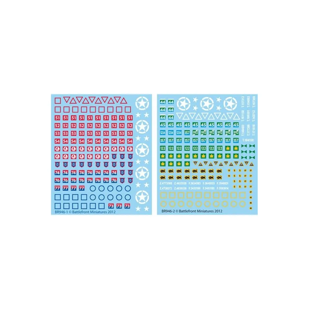 Flames of War - British Decals (Late War)