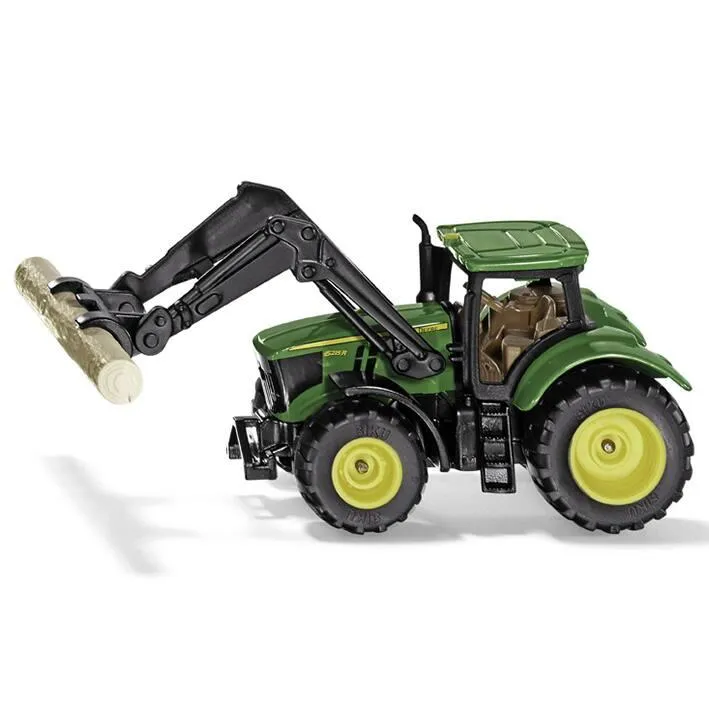 TRACTEUR JOHN DEERE AVEC PINCE À BOIS