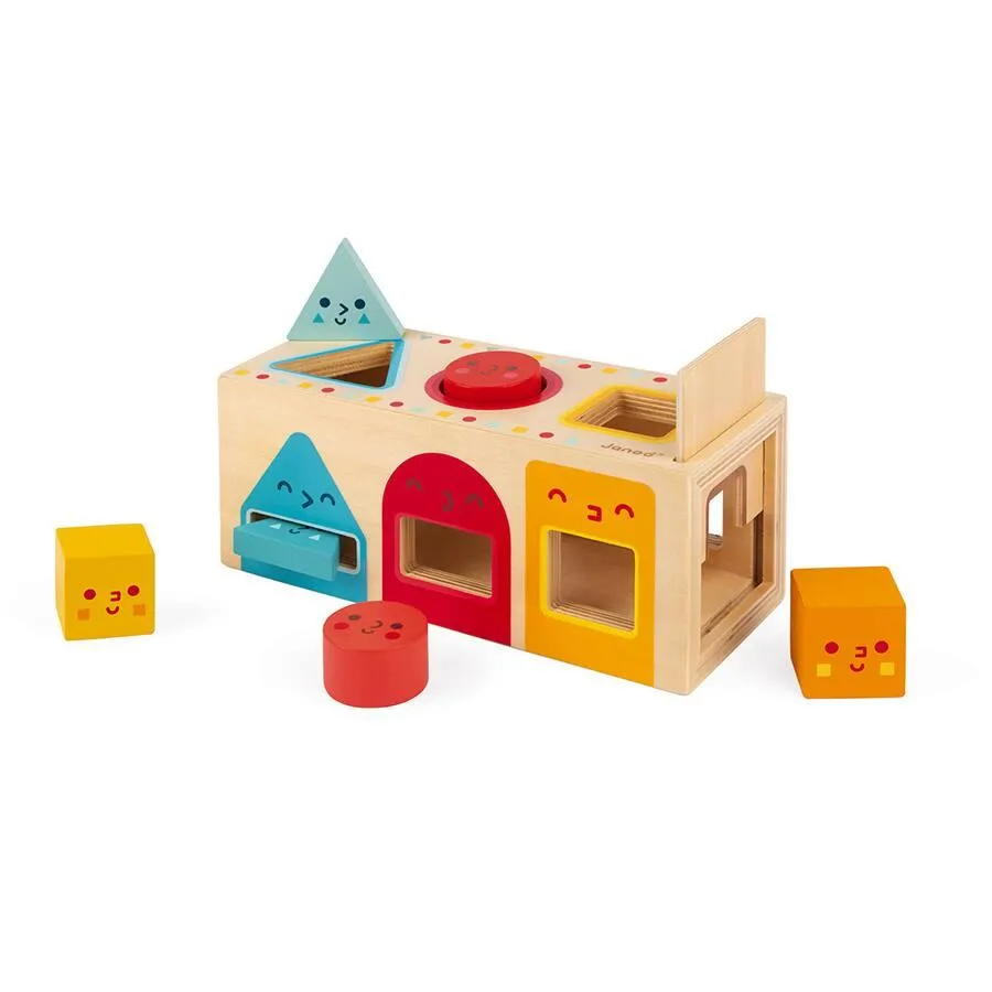 BOITE À FORMES GÉOMÉTRIQUES - EN BOIS