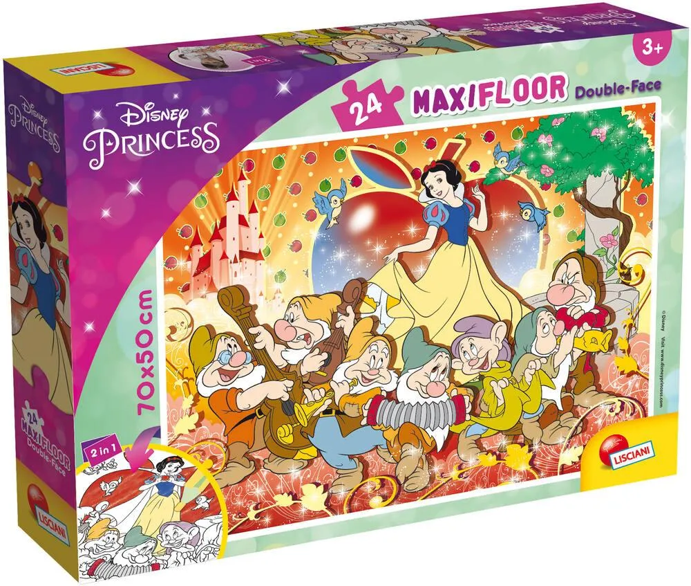 DISNEY BLANCHE NEIGE PUZZLE 24 PIECES 2 EN 1