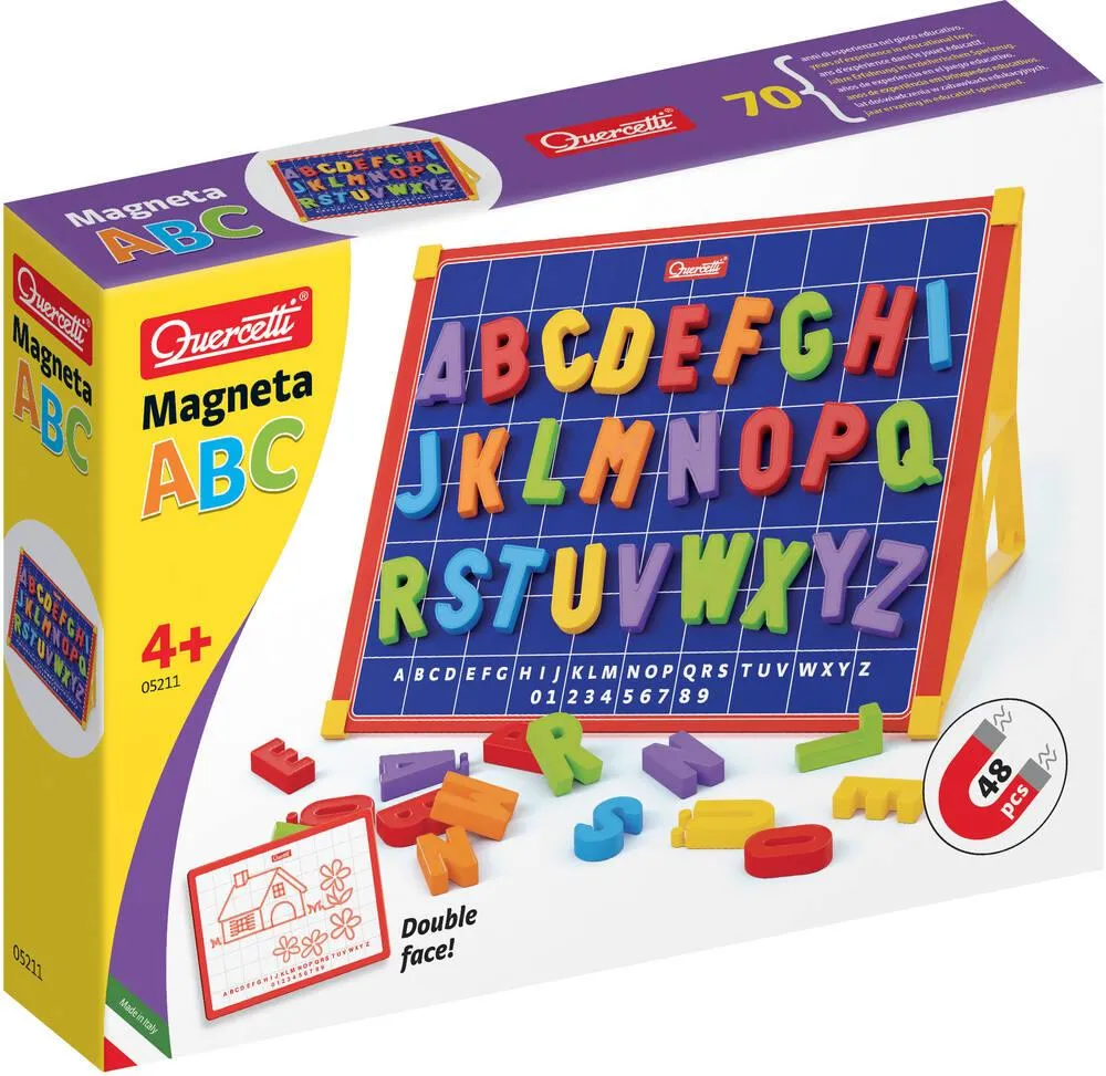 TABLEAU MAGNETIQUE DOUBLE FACE - 53 PIECES - ABC