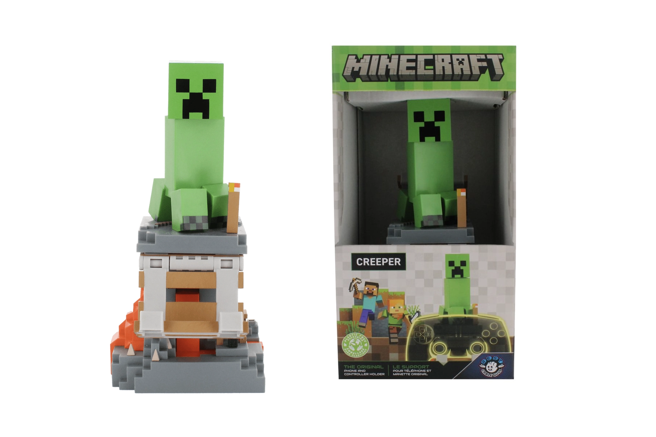 Cable guys r.e.s.t - minecraft - creeper support pour téléphone et manette