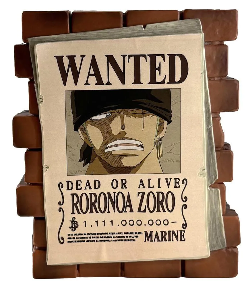 TIRELIRE AFFICHE WANTED ZORO