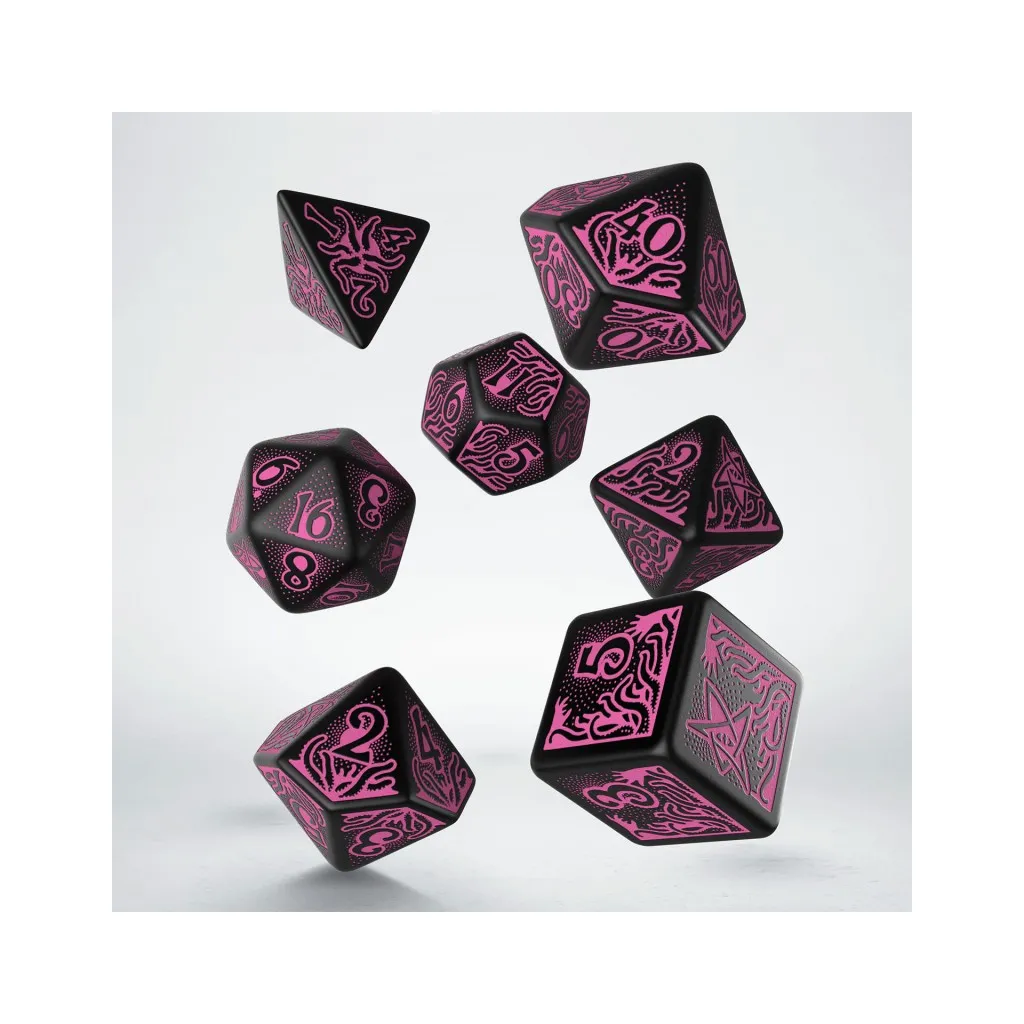 Call of Cthulhu 7th Edition Black & magenta Dice Set