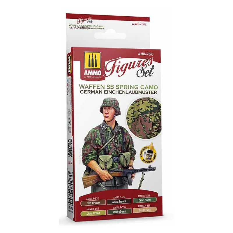 Camouflage à ressort allemand Einchenlaubmuster. AMMO MIG JIMENEZ 7043