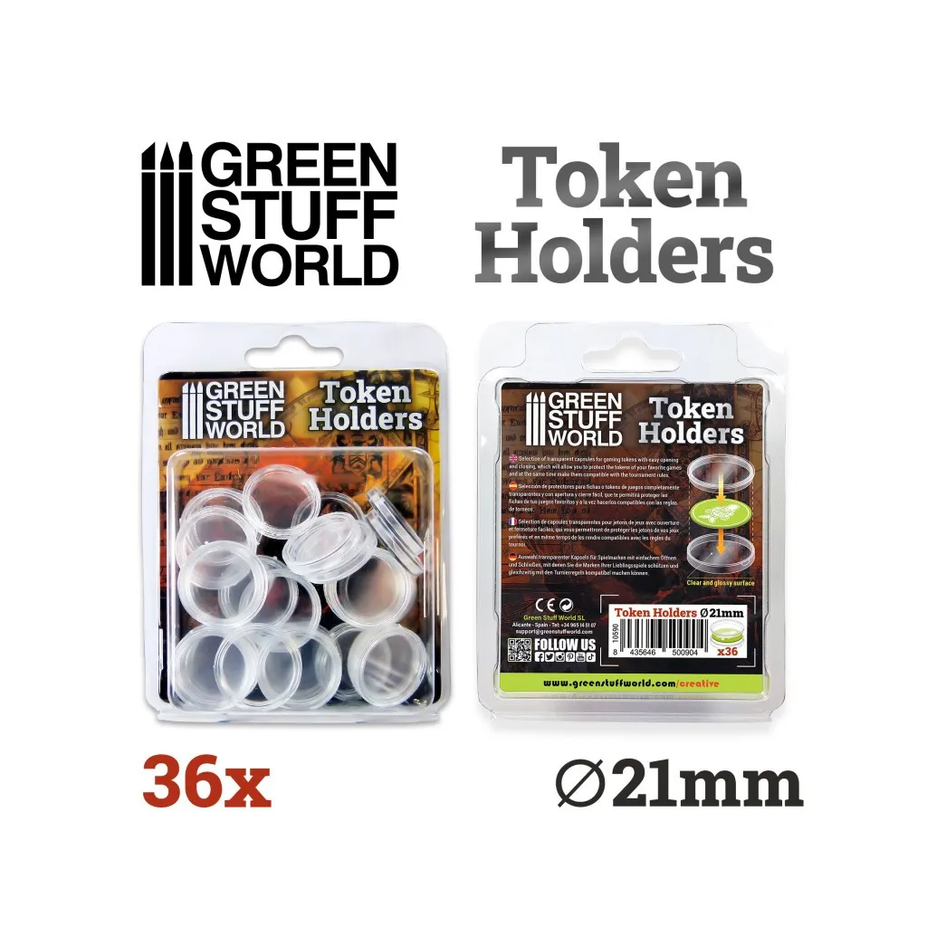 Capsules pour Jetons 21mm