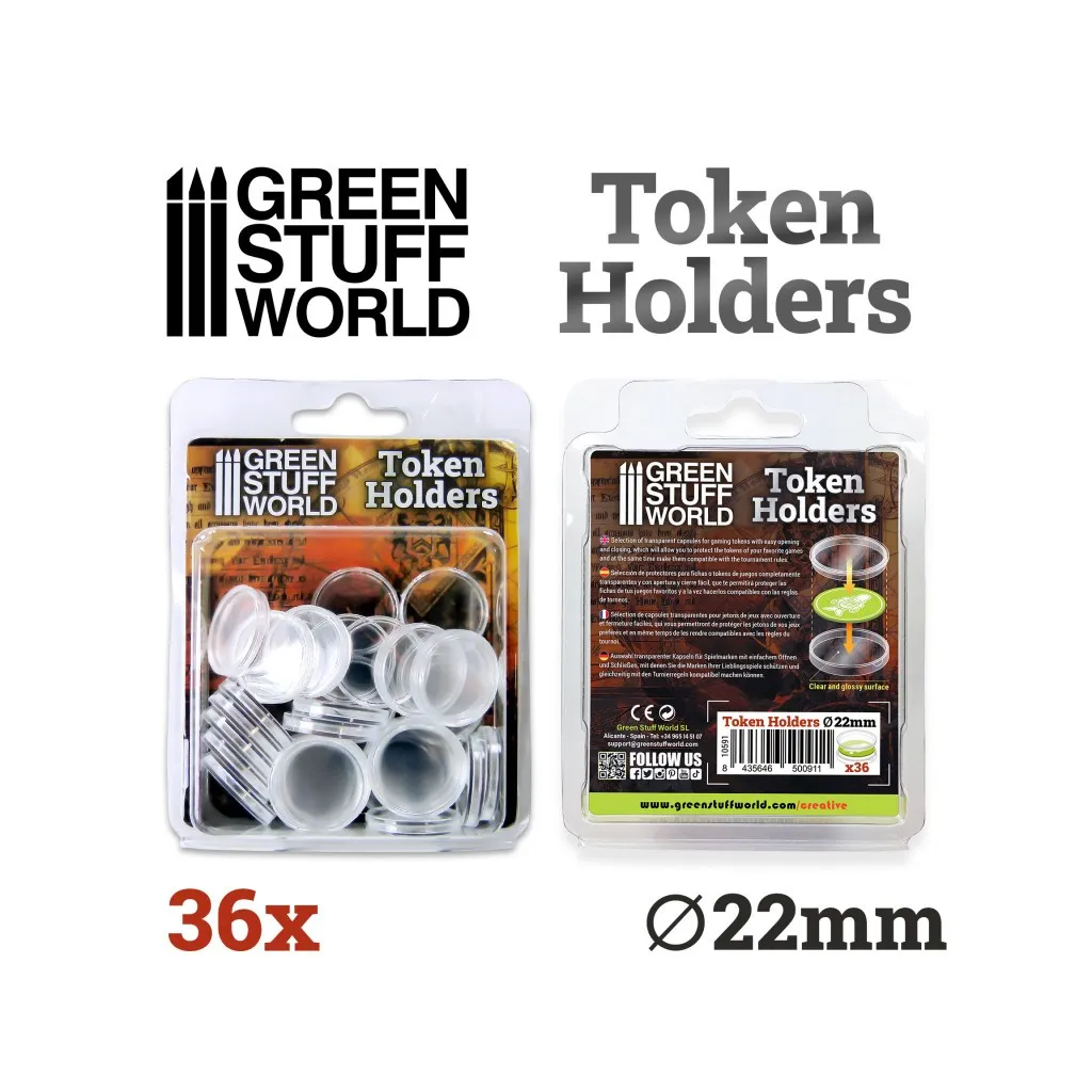 Capsules pour Jetons 22mm