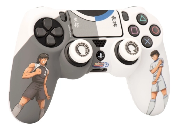 Captain tsubasa - coque + touchpad stiker + grips pour manette ps4 - captain tsubasa