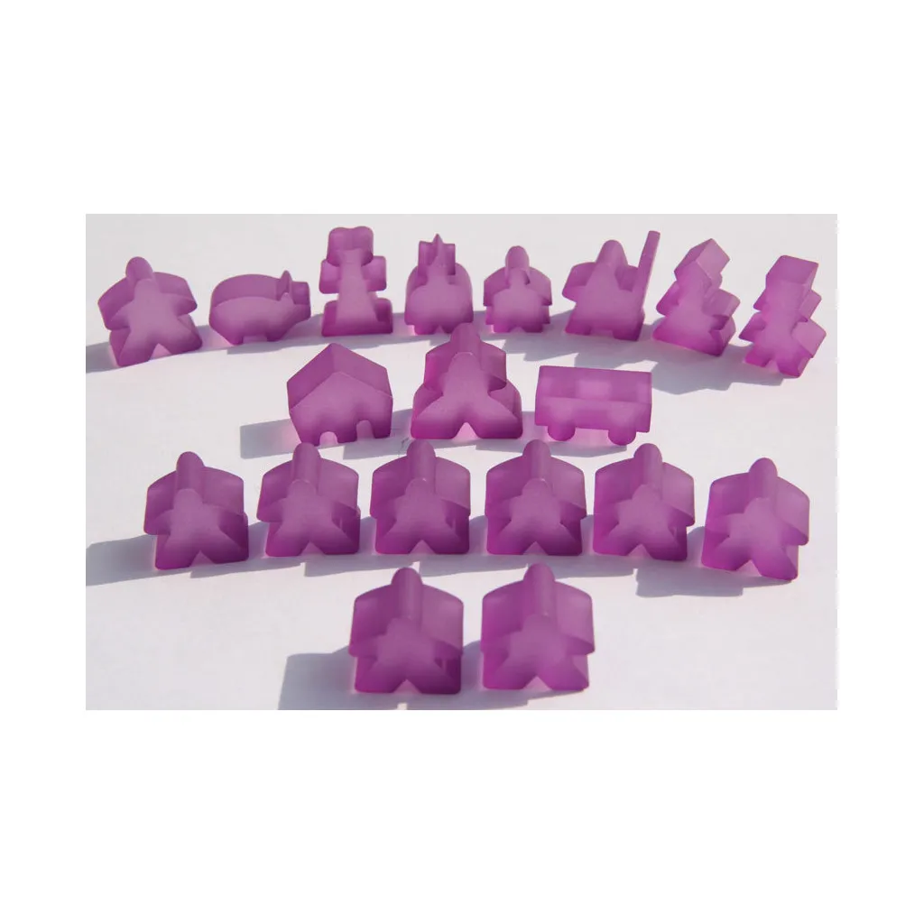 Carcassonne - Set de 19 Meeples- Frozen Lila