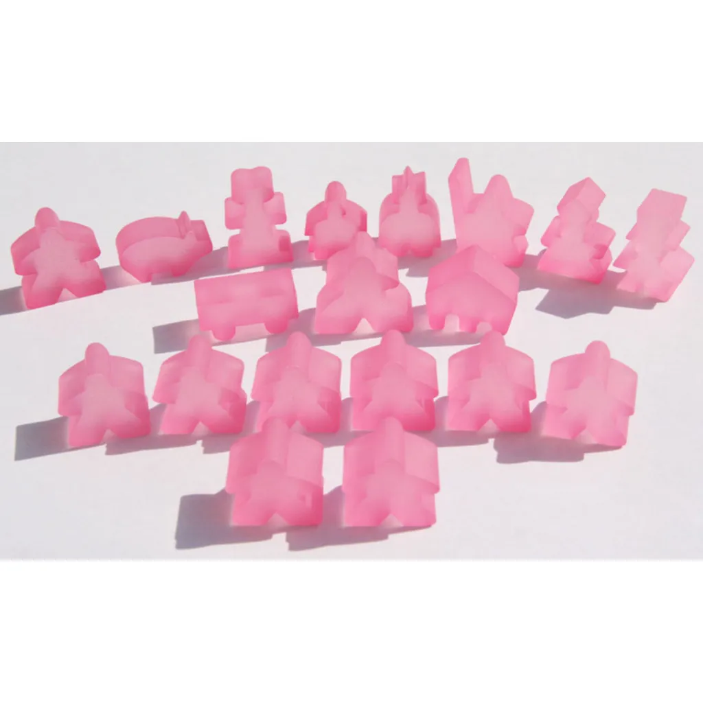 Carcassonne - Set de 19 Meeples- Frozen Rose