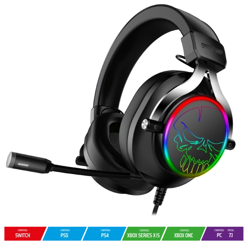 Casque xpert h600 7.1 virtuel - noir- ps4/ps5/switch/pc/xbox series x|s / xbox one