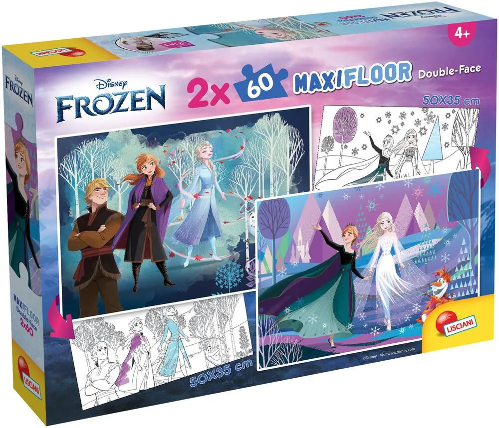 DISNEY LA REINE DES NEIGES PUZZLE 2 X 60 PIECES 2 EN 1
