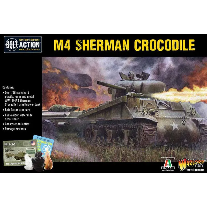 Char lance-flammes Sherman Crocodile. Bolt Action. WARLORD GAMES 402413008