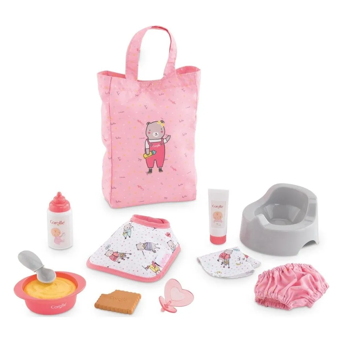 Accessoires pour poupée Corolle - Tétine, Biberon, Pot, Cuillère...