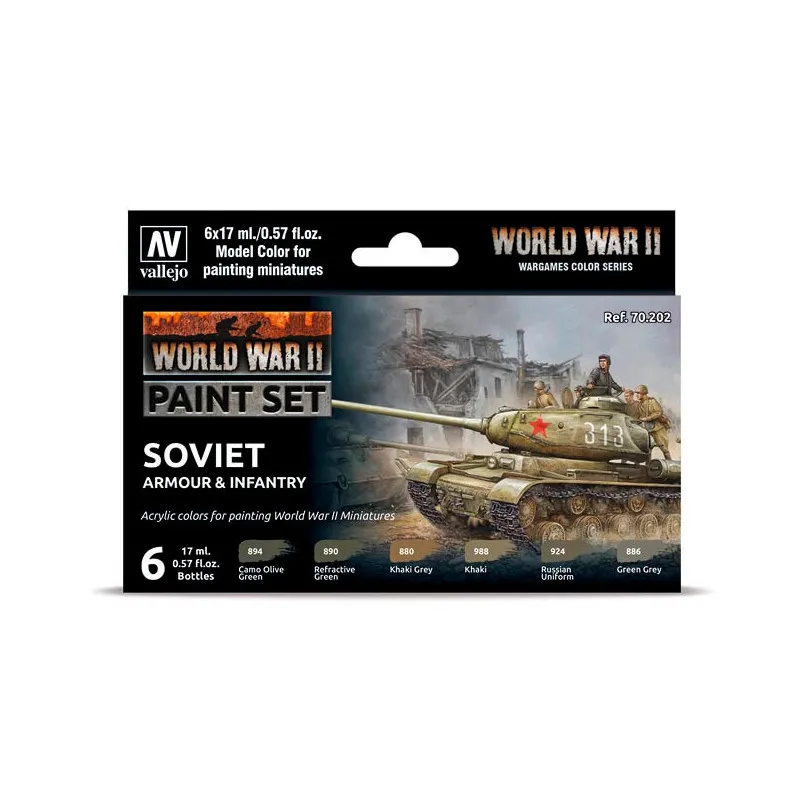 Modèle de couleur pour l’armement et l’infanterie soviétiques. VALLEJO 70202