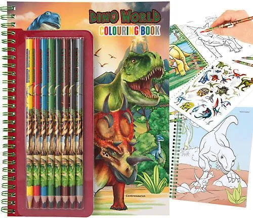 DINO WORLD ALBUM A COLORIER