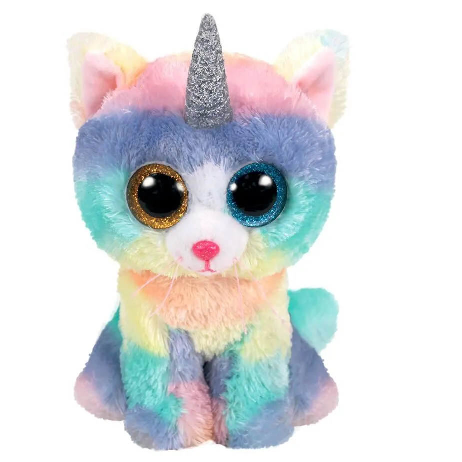 BEANIE BOO'S - PELUCHE HEATHER LE CHAT LICORNE 23 CM