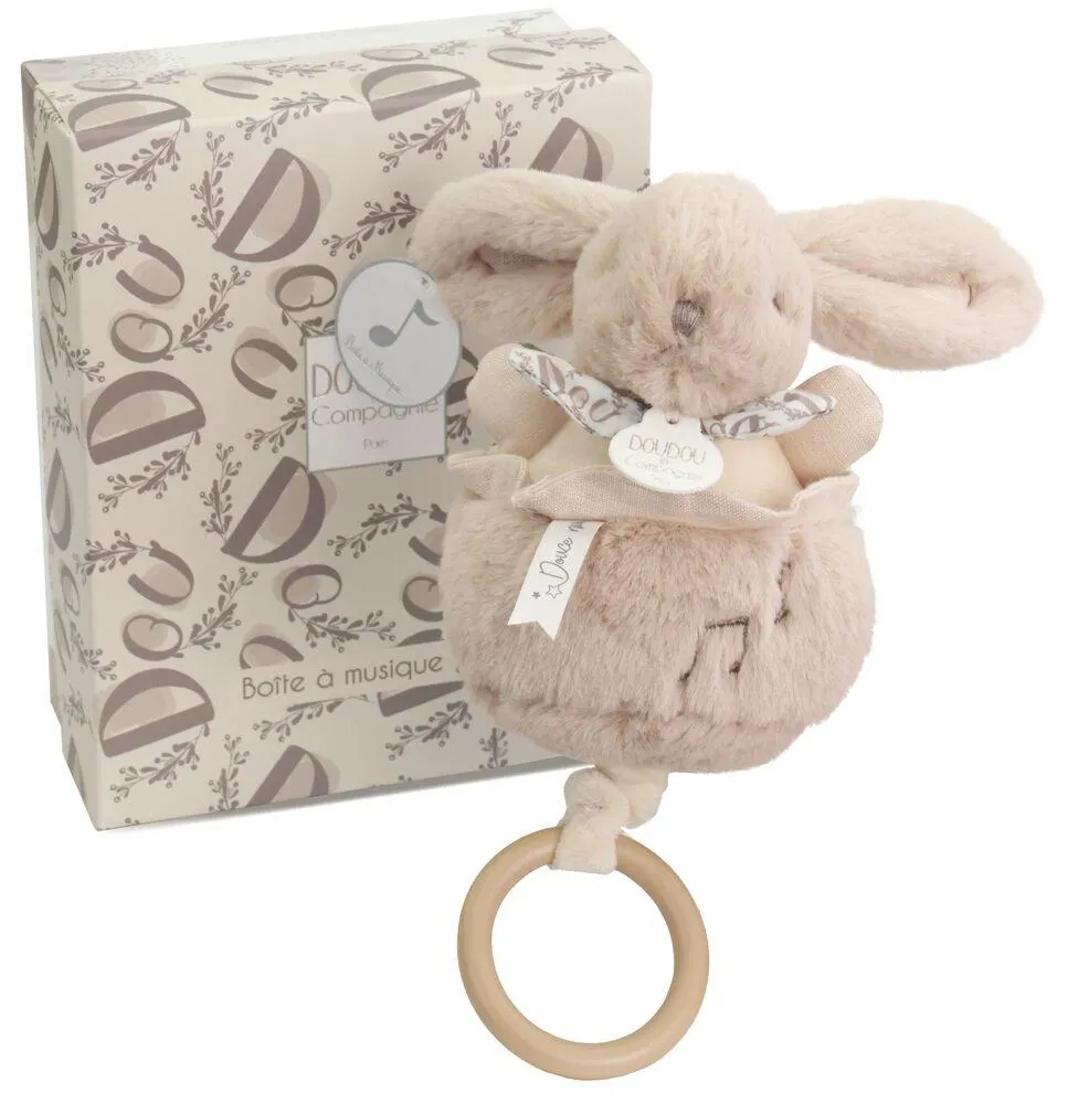 LAPIN DOUDOU - BOITE A MUSIQUE BEIGE