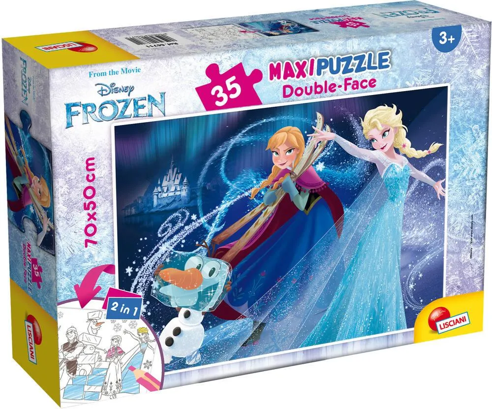 DISNEY LA REINE DES NEIGES PUZZLE 35 PIECES 2 EN 1
