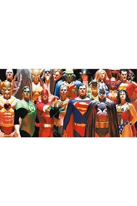 Dc - poster en verre - justice league - 60x30x3cm