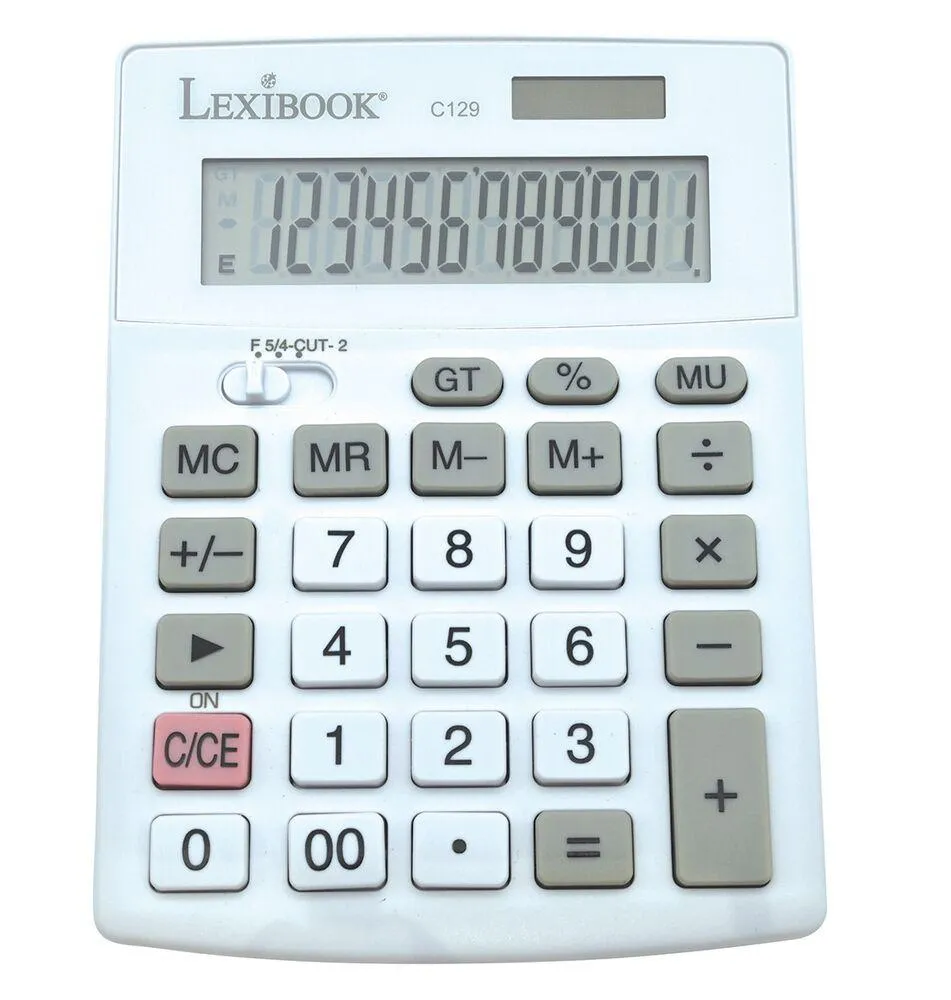 CALCULATRICE DE BUREAU 12 CHIFFRES AVEC DOUBLE ALIMENTATION