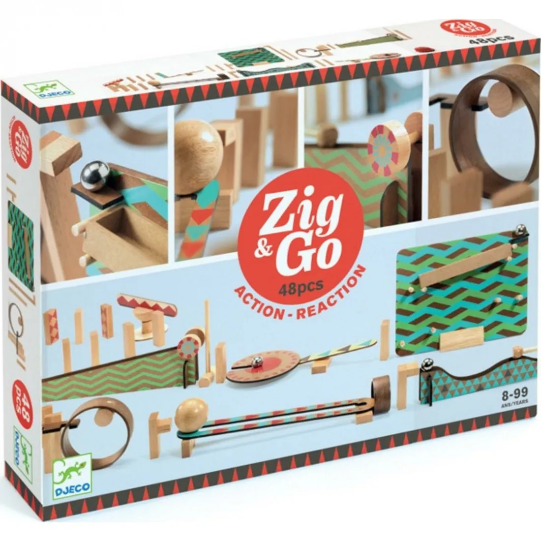 Parcours de dominos - Circuit billes - Zig & Go - Big Boum Wall - Djeco