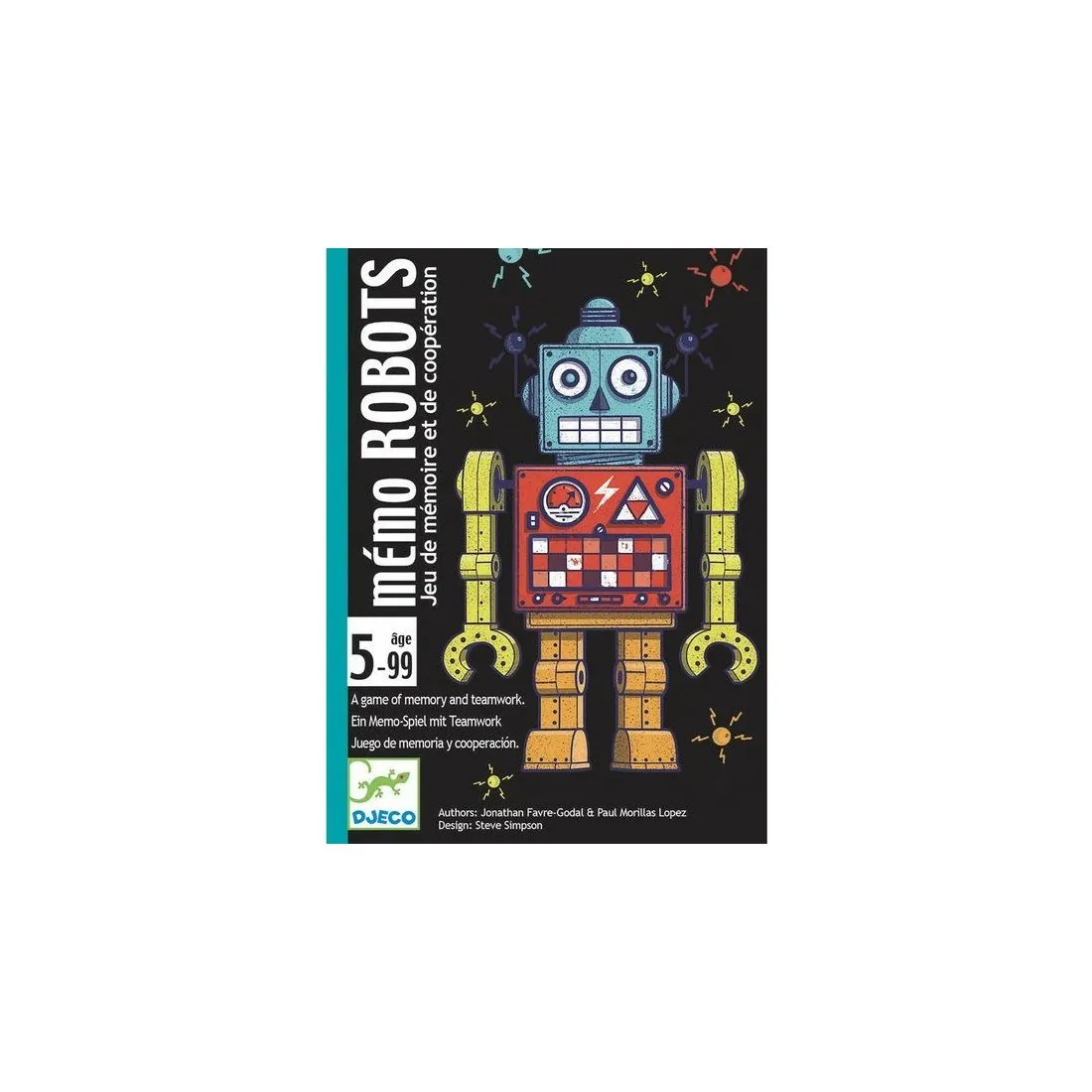 Jeu de cartes coopératif Djeco - Mémo Robots