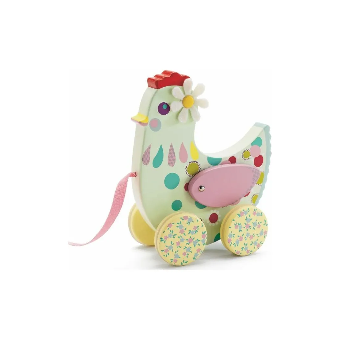 Jouet à tirer Djeco en bois - Cotcotte