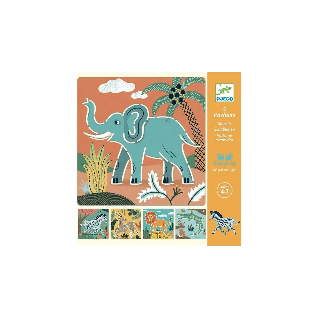 Pochoirs Djeco - Animaux Sauvages
