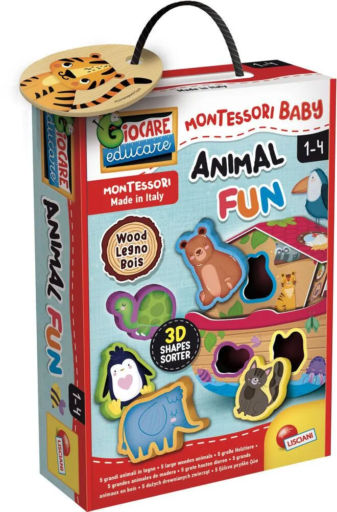 MONTESSORI BABY LES ANIMAUX RIGOLOS EN BOIS ET 3D