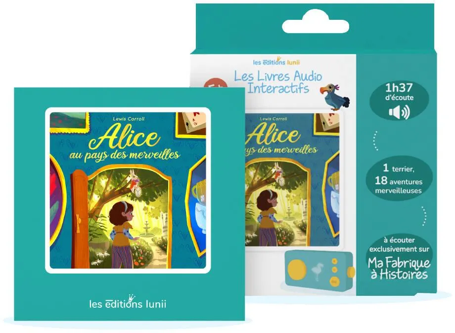 LUNII - LIVRE AUDIO - ALICE AUX PAYS DES MERVEILLES