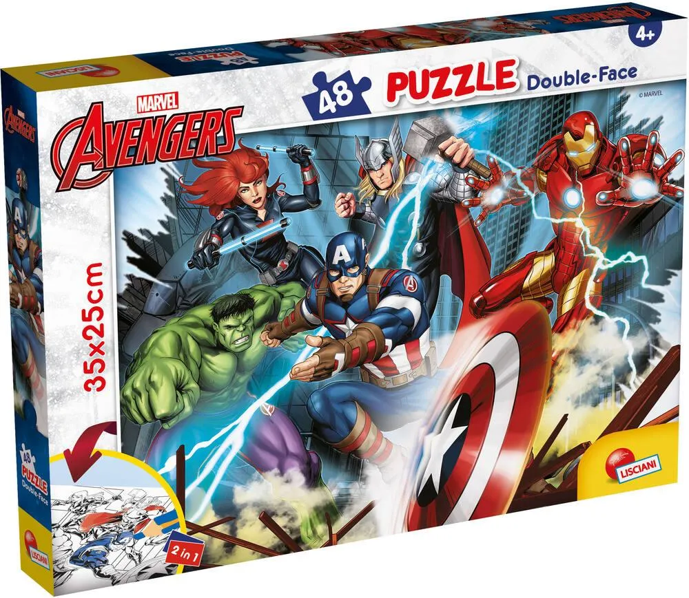 MARVEL - AVENGERS - PUZZLE 48 PIECES 2 EN 1