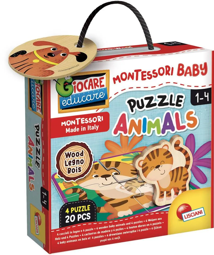 MONTESSORI BABY PUZZLE 4 X 20 PIECES - ANIMAUX