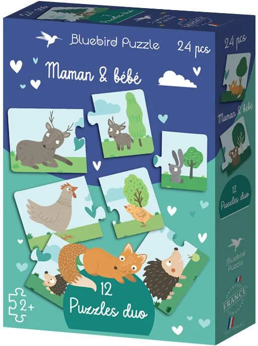 12 PUZZLES DUO - MAMAN ET BEBE