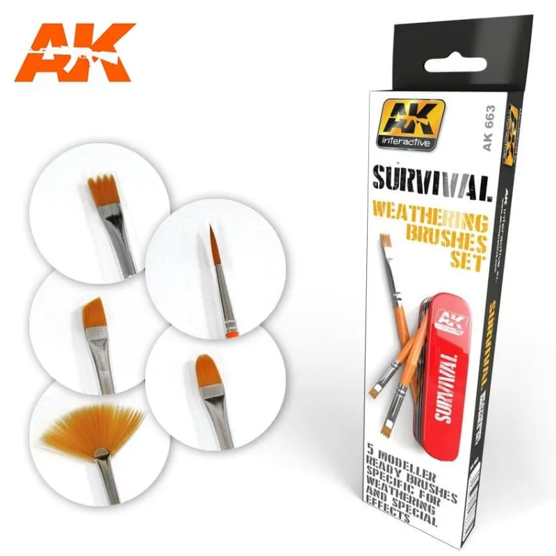 Ensemble de brosses de survie aux intempéries. AK INTERACTIVE AK663