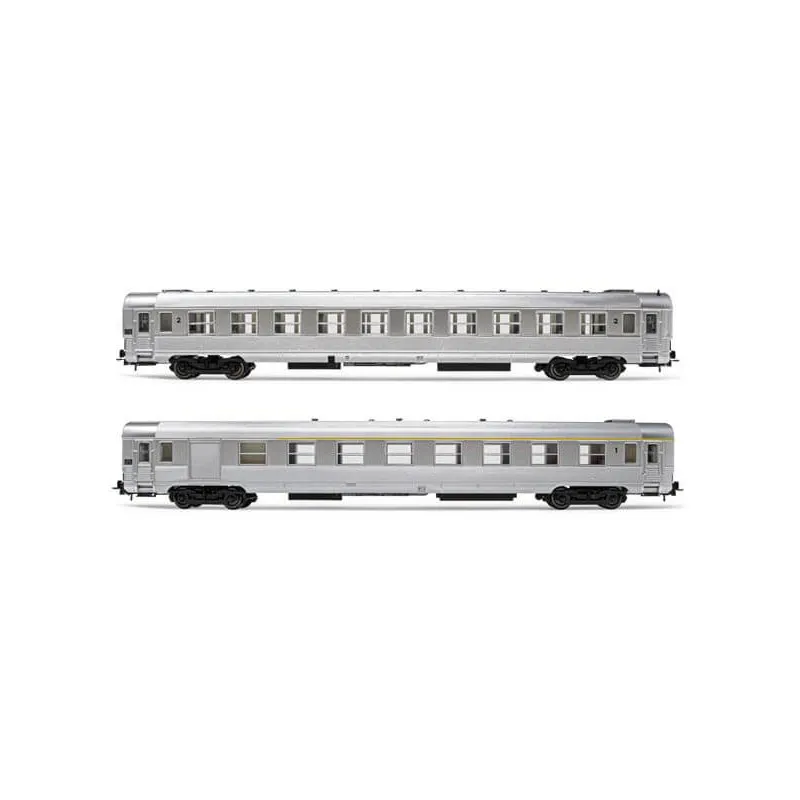 Ensemble de deux voitures DEV Inox. SNCF. JOUEF HJ4145