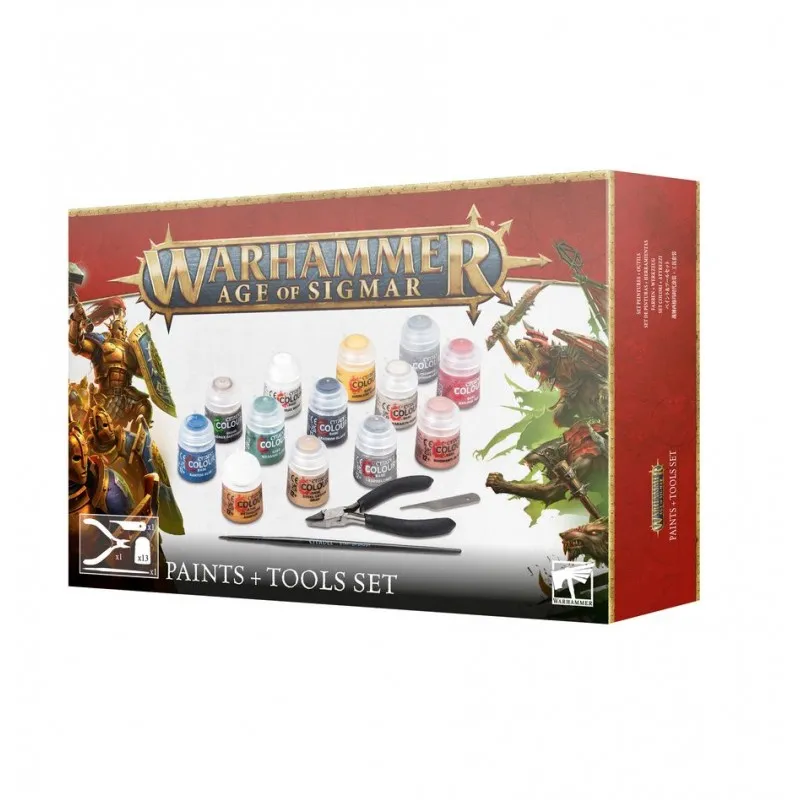 Warhammer Age Of Sigmar: Peintures + ensemble d’outils. GAMES WORKSHOP 80-17