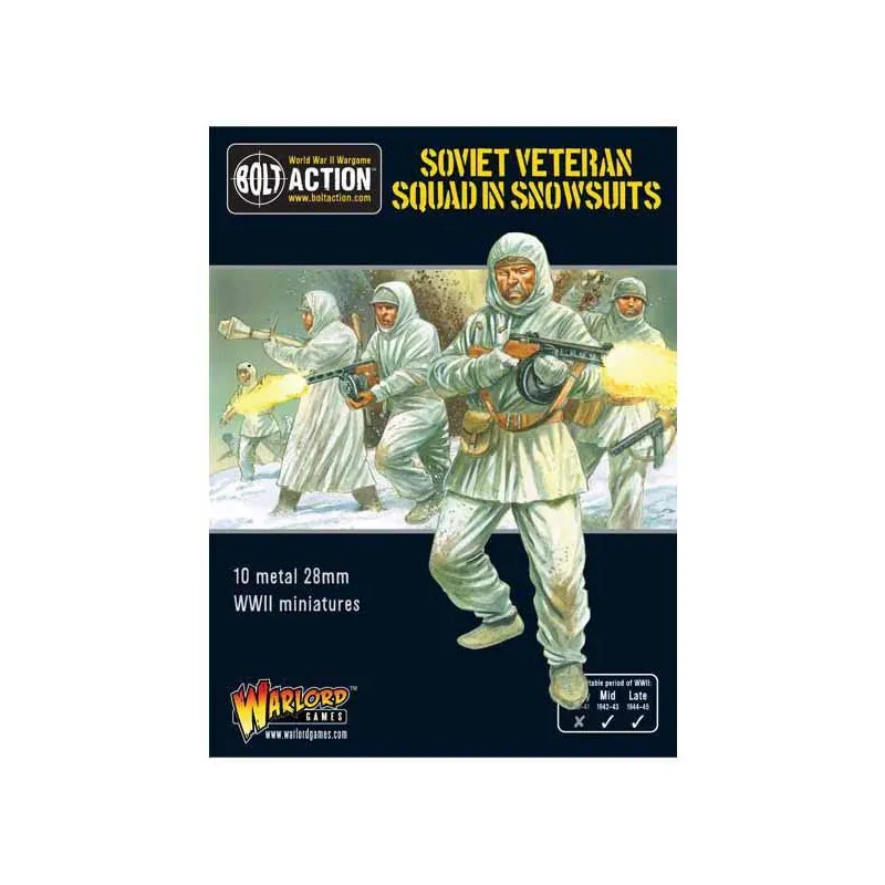 Escouade de vétérans soviétiques en habits de neige. Bolt Action. WARLORD GAMES 402214001