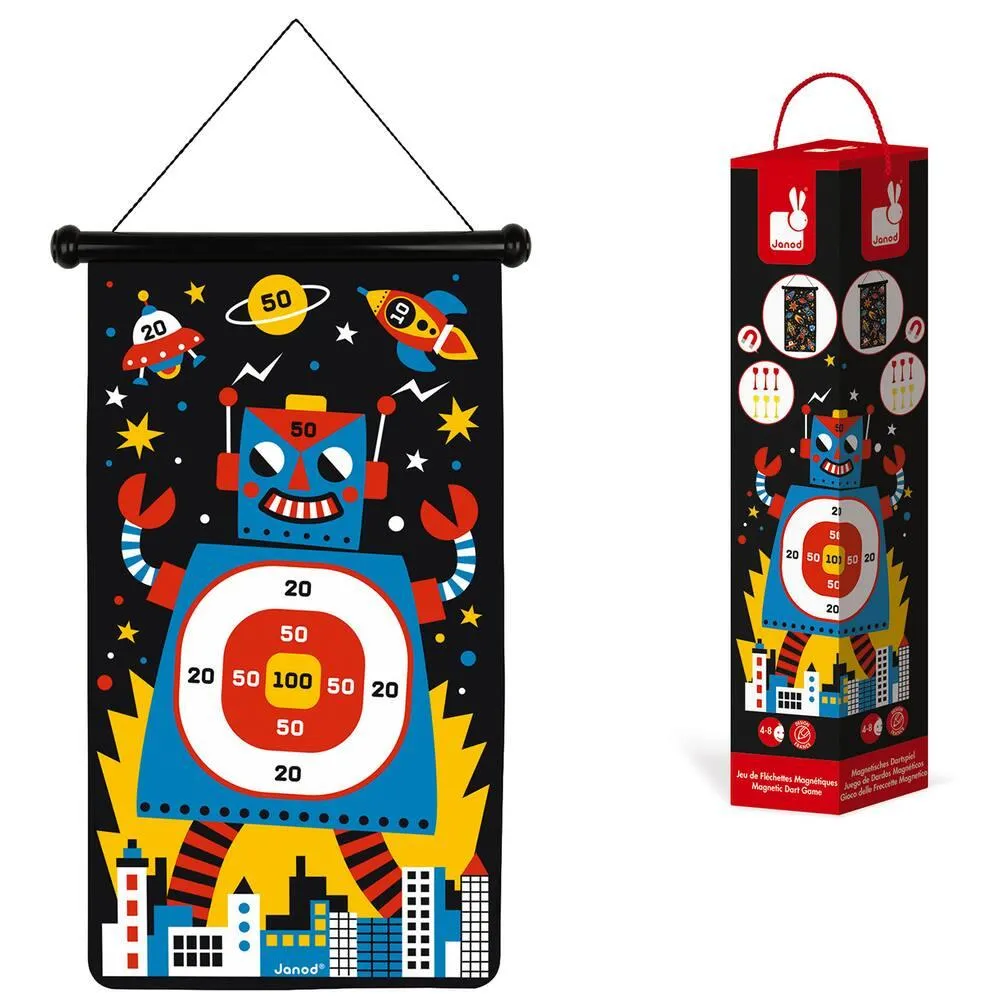 JEU DE FLÉCHETTES MAGNÉTIQUES ROBOTS - EN PLASTIQUE ET TISSUS