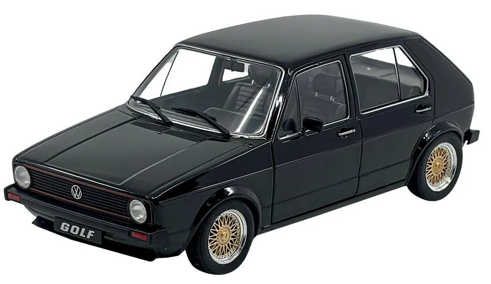 1/18 VOLKSWAGEN - VOITURE GOLF L BLACK CUSTOM 1983