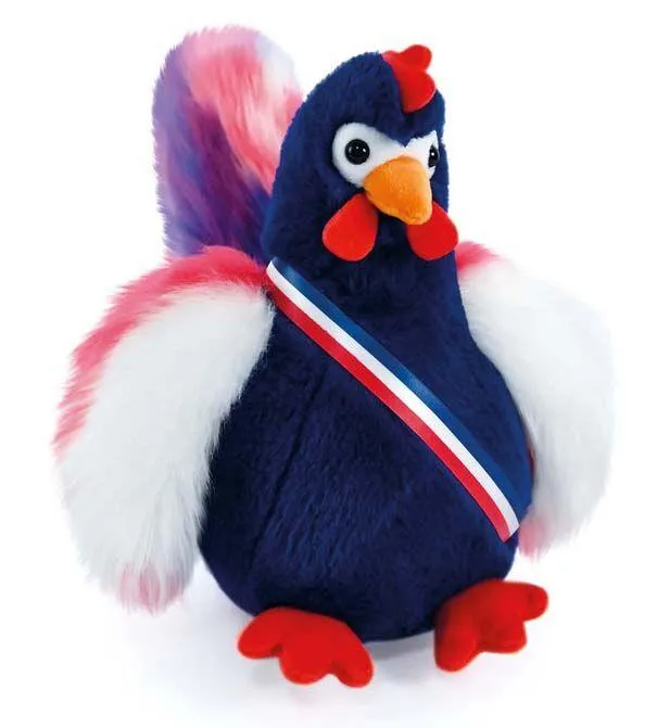 PELUCHE - COQ, FABRICATION FRANCAISE