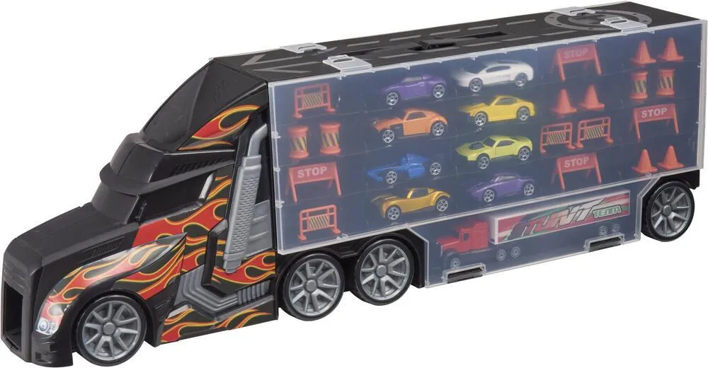 MON TRANSPORTEUR ET SES 8 VOITURES