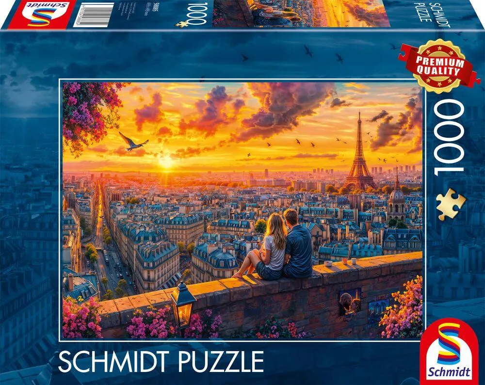 PUZZLE 1000 PIECES CHUCHOTEMENTS SUR LES TOITS DE PARIS