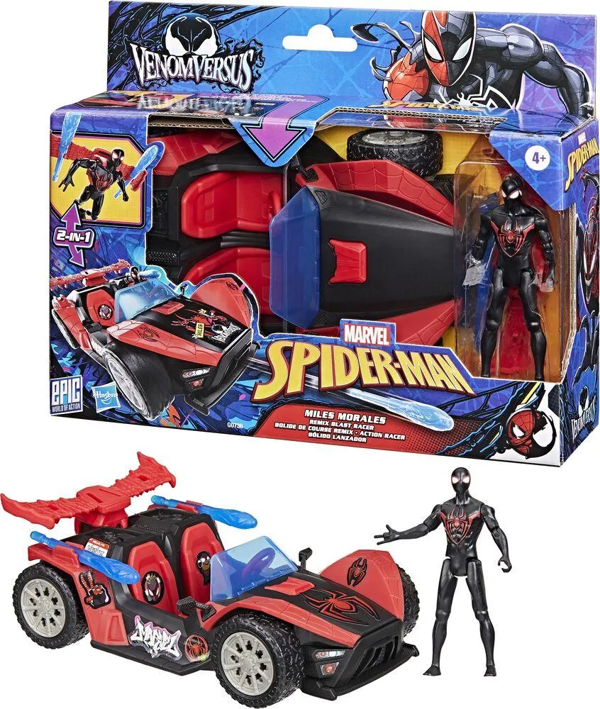 MARVEL SPIDER-MAN VENOMVERSUS EPIC WORLD OF ACTION MILES MORALES BOLIDE DE COURSE REMIX