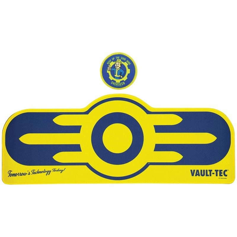 Fallout  - vault-tec - tapis de bureau xl + 1 sous-verre