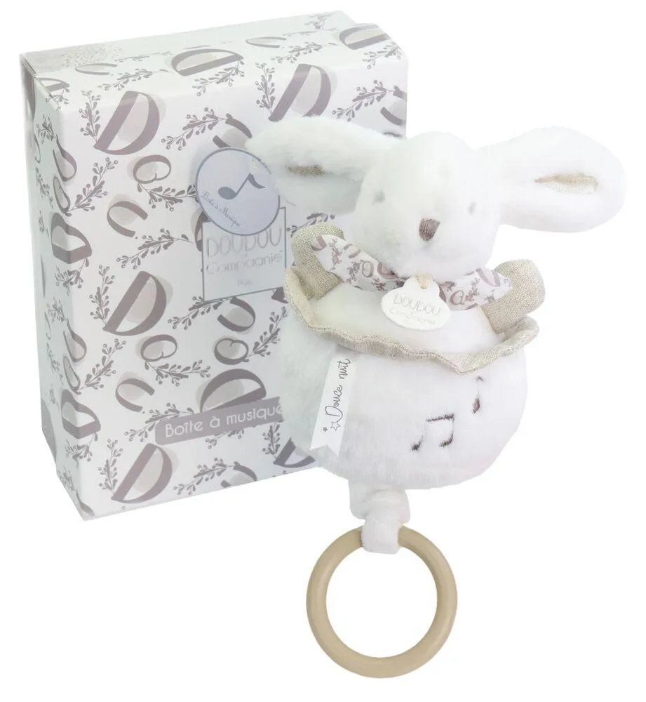 LAPIN DOUDOU - BOITE A MUSIQUE BLANCHE