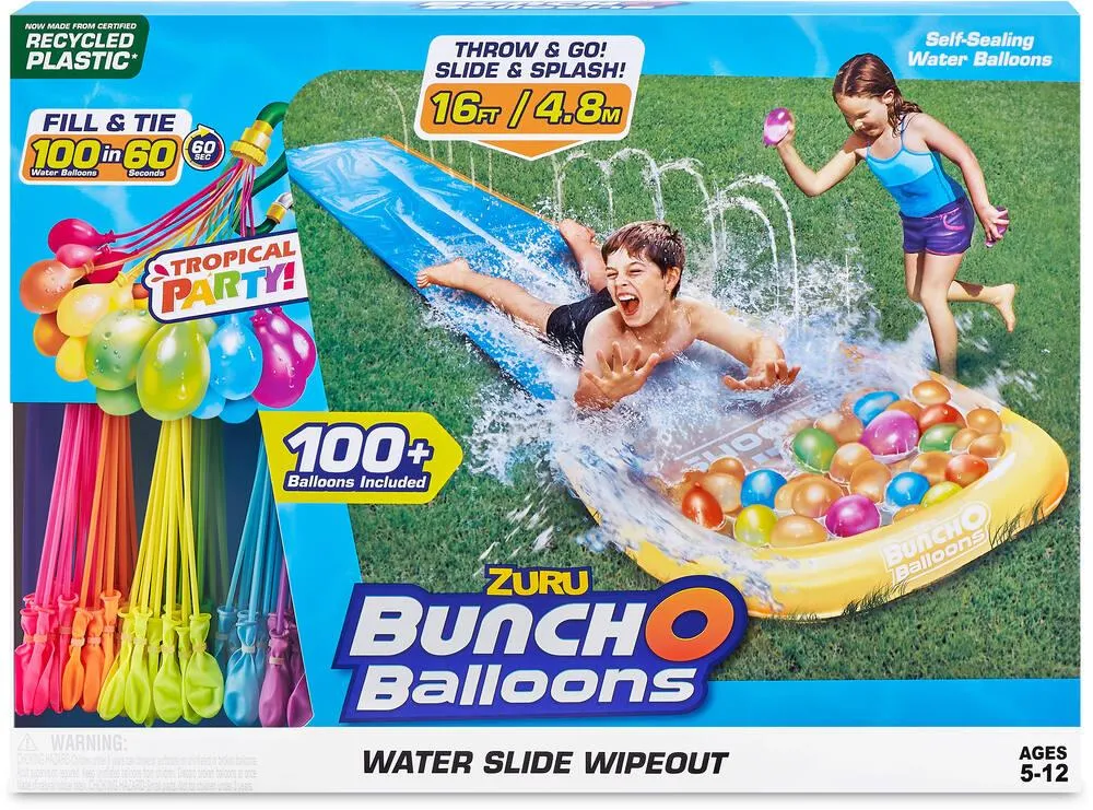 BUNCH O BALLOONS TROPICAL PARTY - TAPIS DE GLISSE + 100 BOMBES A EAU