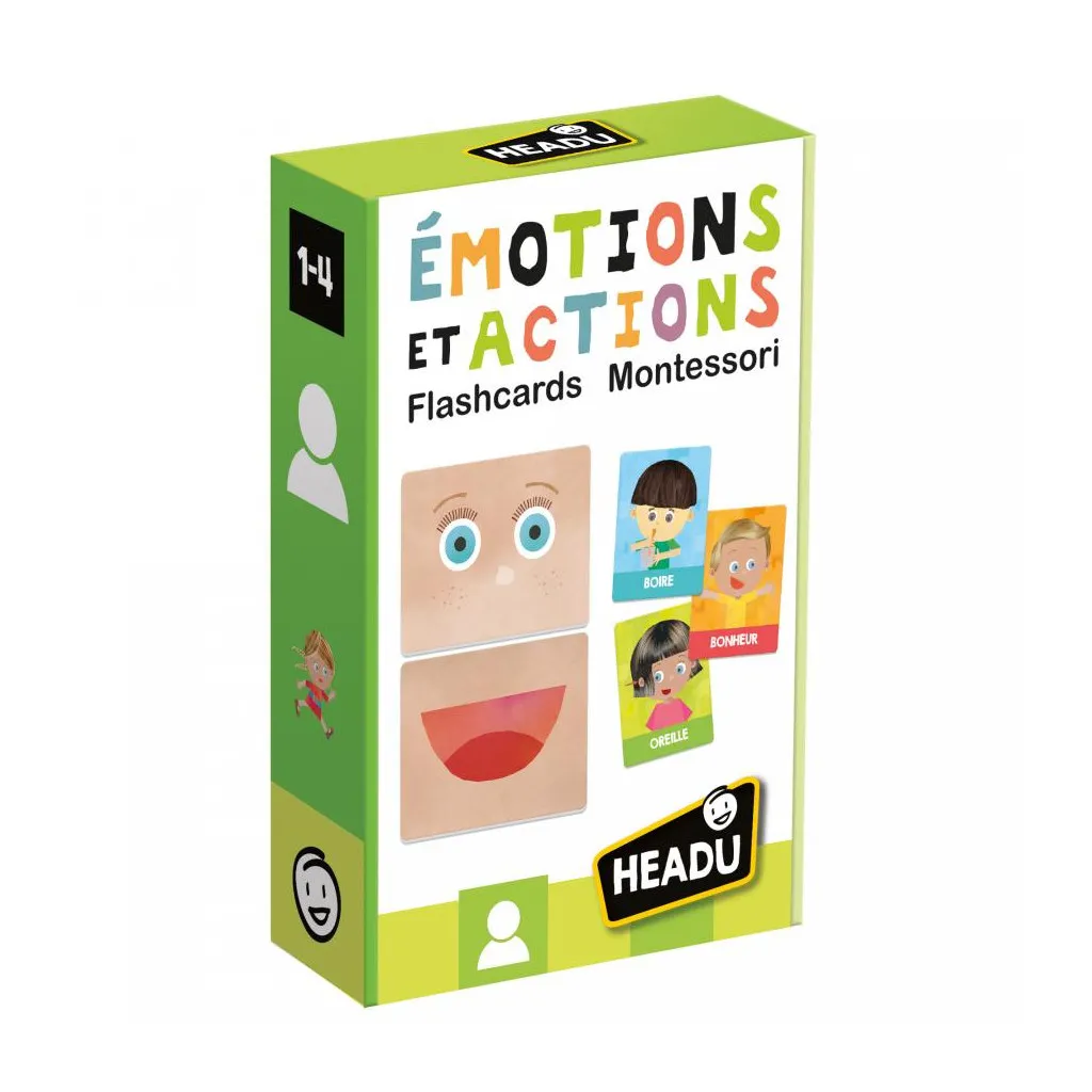 Flashcards Montessori - Émotions et actions
